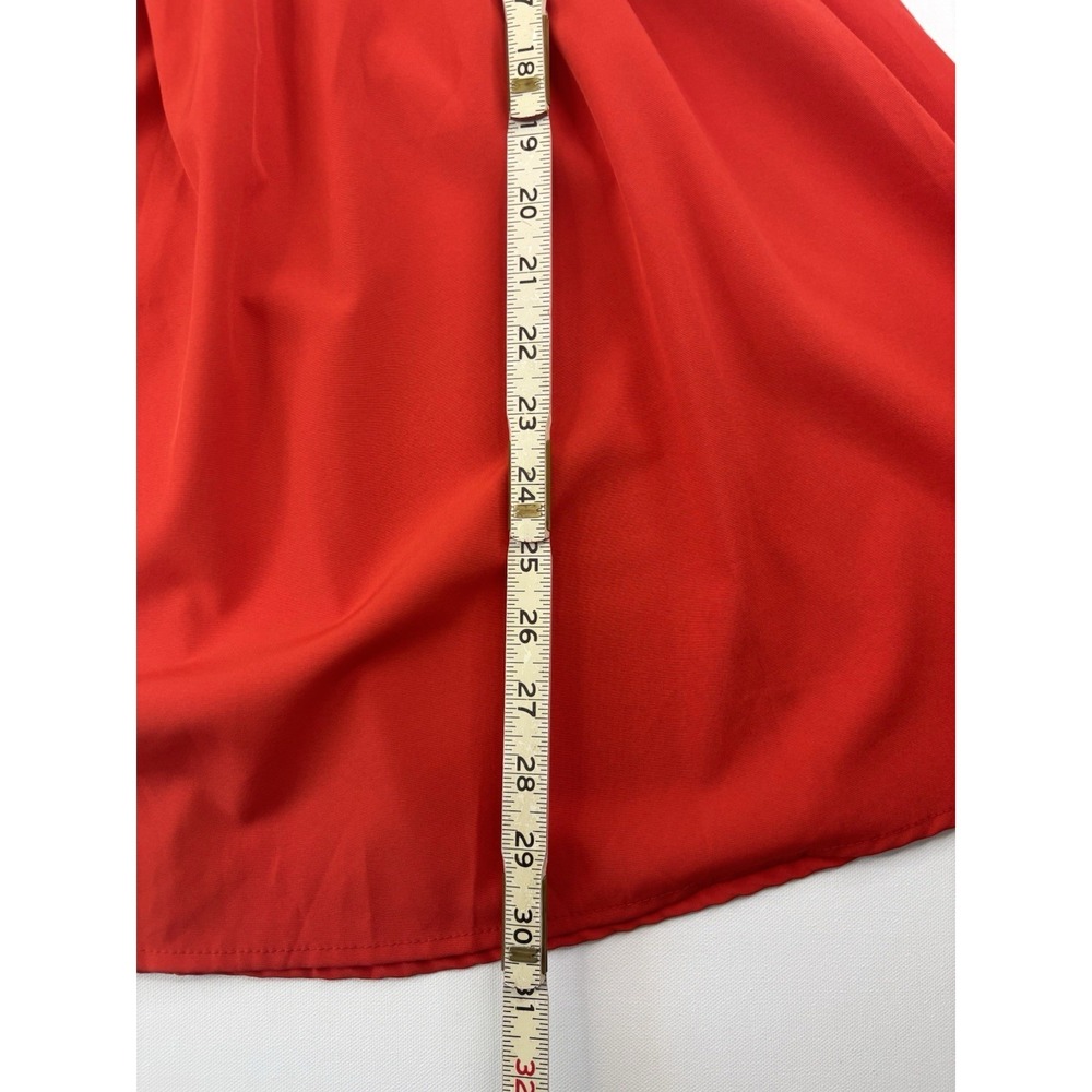 C+D+M Red Puff Sleeve Ruched Midi Dress Size Small NWT - Picture 5 of 11